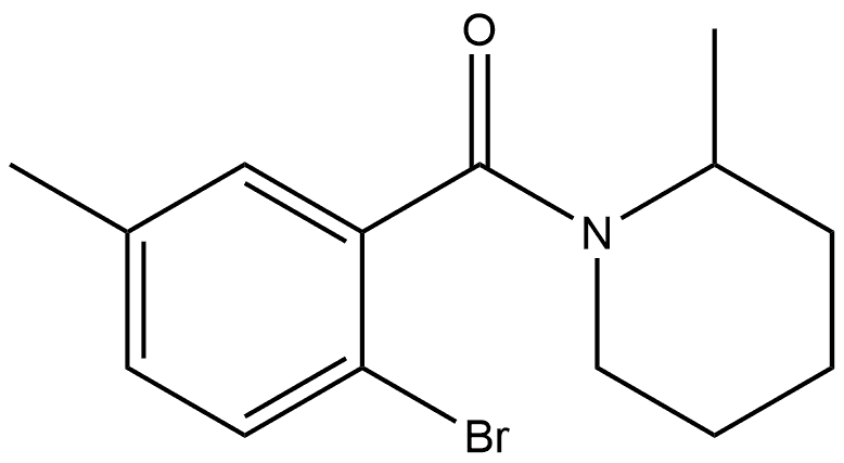 (2-Bromo-5-methylphenyl)(2-methyl-1-piperidinyl)methanone Structure