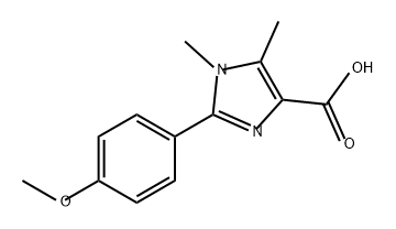 1H-Imidazole-4-carboxylic acid, 2-(4-methoxyphenyl)-1,5-dimethyl-,1499838-85-5,结构式