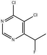 Pyrimidine, 4,5-dichloro-6-(1-fluoroethyl)- 化学構造式