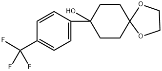 1,4-Dioxaspiro[4.5]decan-8-ol, 8-[4-(trifluoromethyl)phenyl]-,150019-60-6,结构式