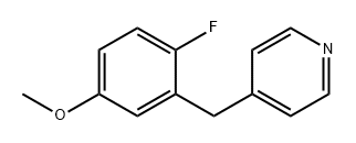 Pyridine, 4-[(2-fluoro-5-methoxyphenyl)methyl]- 化学構造式