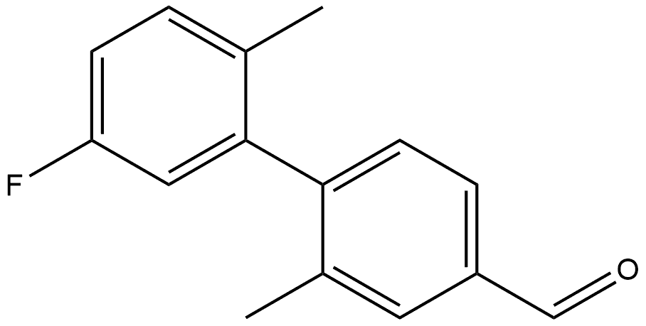 5'-Fluoro-2,2'-dimethyl-[1,1'-biphenyl]-4-carbaldehyde,1500318-89-7,结构式