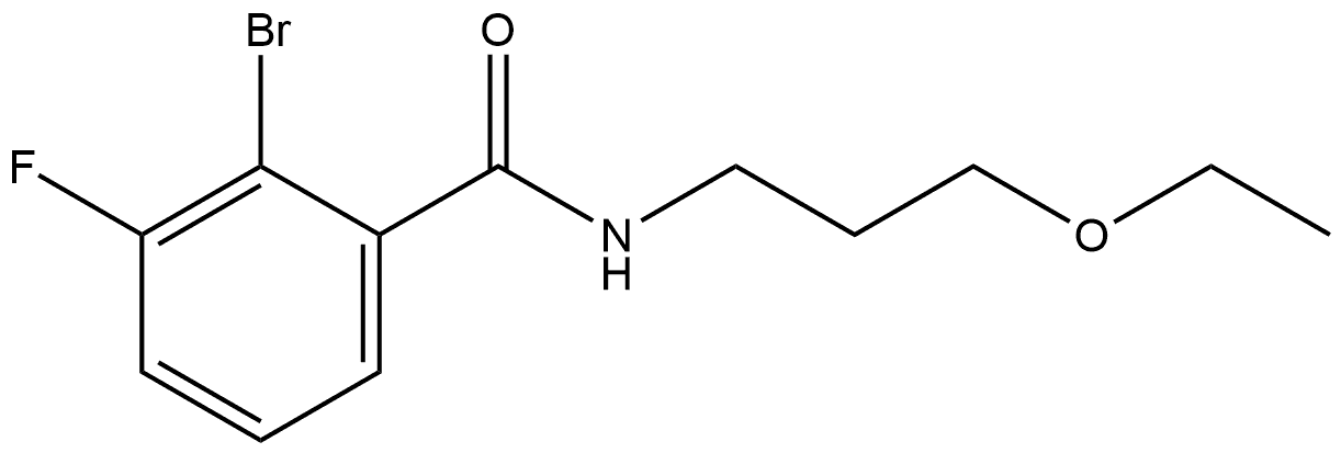 2-Bromo-N-(3-ethoxypropyl)-3-fluorobenzamide Structure