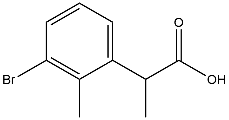 2-(3-bromo-2-methylphenyl)propanoic acid Struktur