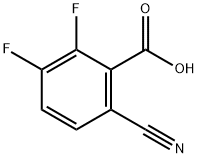 Benzoic acid, 6-cyano-2,3-difluoro- Structure
