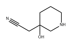 3-Piperidineacetonitrile, 3-hydroxy- Struktur