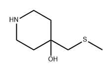 4-Piperidinol, 4-[(methylthio)methyl]- Structure