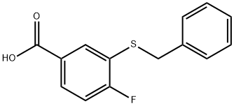 3-(苄硫基)-4-氟苯甲酸,1501034-63-4,结构式