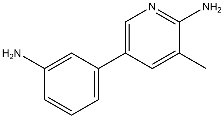 5-(3-Aminophenyl)-3-methyl-2-pyridinamine Structure