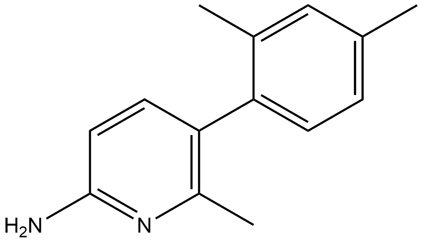 5-(2,4-Dimethylphenyl)-6-methyl-2-pyridinamine 化学構造式