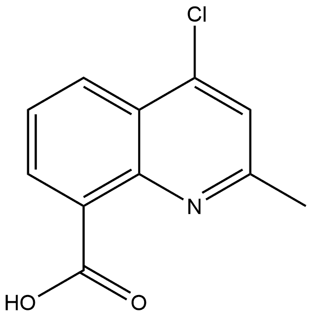 4-Chloro-2-methyl-8-quinolinecarboxylic acid 化学構造式