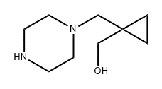 Cyclopropanemethanol, 1-(1-piperazinylmethyl)- 化学構造式