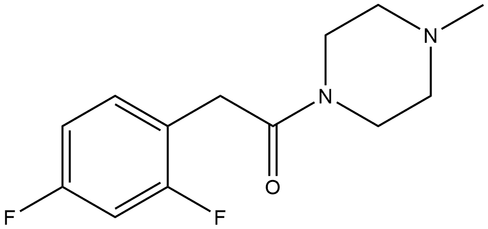 2-(2,4-Difluorophenyl)-1-(4-methyl-1-piperazinyl)ethanone,1502786-78-8,结构式