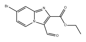 ethyl 7-bromo-3-formylimidazo[1,2-a]pyridine-2-carboxylate Struktur