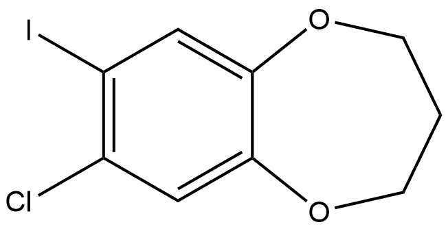 7-Chloro-3,4-dihydro-8-iodo-2H-1,5-benzodioxepin 结构式