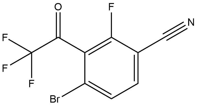 4-Bromo-2-fluoro-3-(2,2,2-trifluoroacetyl)benzonitrile Structure