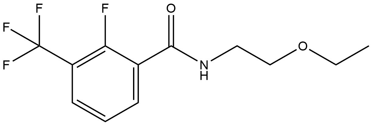 N-(2-Ethoxyethyl)-2-fluoro-3-(trifluoromethyl)benzamide 化学構造式