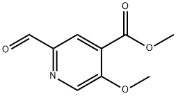 Methyl 2-formyl-5-methoxy-4-pyridinecarboxylate Struktur