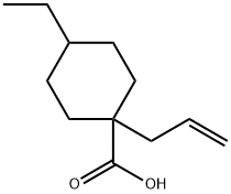 1-烯丙基-4-乙基环己烷-1-羧酸 结构式