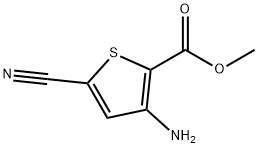 3-氨基-5-氰基噻吩-2-羧酸甲酯,150360-03-5,结构式