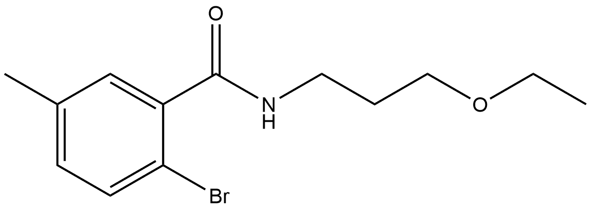 2-Bromo-N-(3-ethoxypropyl)-5-methylbenzamide Struktur