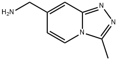 1,2,4-Triazolo[4,3-a]pyridine-7-methanamine, 3-methyl- 化学構造式