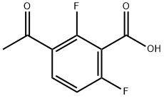 3-乙酰-2,6-二氟苯甲酸,1503929-18-7,结构式