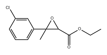 3-(3-氯苯基)-3-甲基环氧乙烷-2-羧酸乙酯 结构式