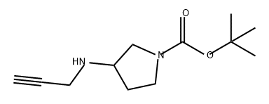 1-Pyrrolidinecarboxylic acid, 3-(2-propyn-1-ylamino)-, 1,1-dimethylethyl ester Structure