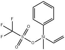 Methanesulfonic acid, 1,1,1-trifluoro-, ethenylmethylphenylsilyl ester Structure