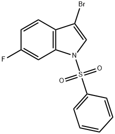 3-Bromo-6-fluoro-1-(phenylsulfonyl)-1H-indole Structure