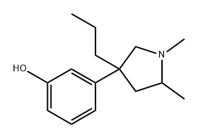 Phenol, 3-(1,5-dimethyl-3-propyl-3-pyrrolidinyl)- 化学構造式