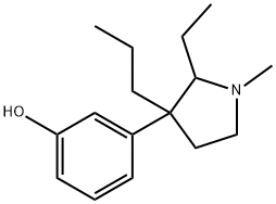 Phenol, 3-(2-ethyl-1-methyl-3-propyl-3-pyrrolidinyl)- Structure