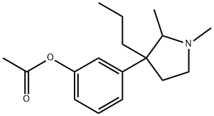 Phenol, 3-(1,2-dimethyl-3-propyl-3-pyrrolidinyl)-, 1-acetate Struktur