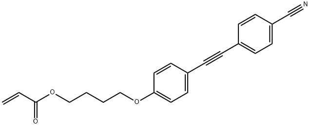 2-Propenoic acid, 4-[4-[2-(4-cyanophenyl)ethynyl]phenoxy]butyl ester Structure