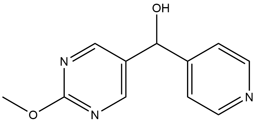 2-Methoxy-α-4-pyridinyl-5-pyrimidinemethanol 化学構造式