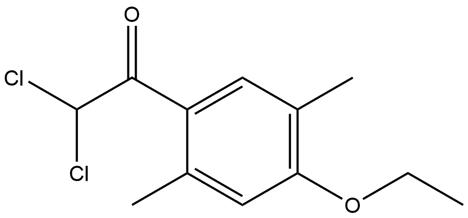 2,2-dichloro-1-(4-ethoxy-2,5-dimethylphenyl)ethanone 化学構造式