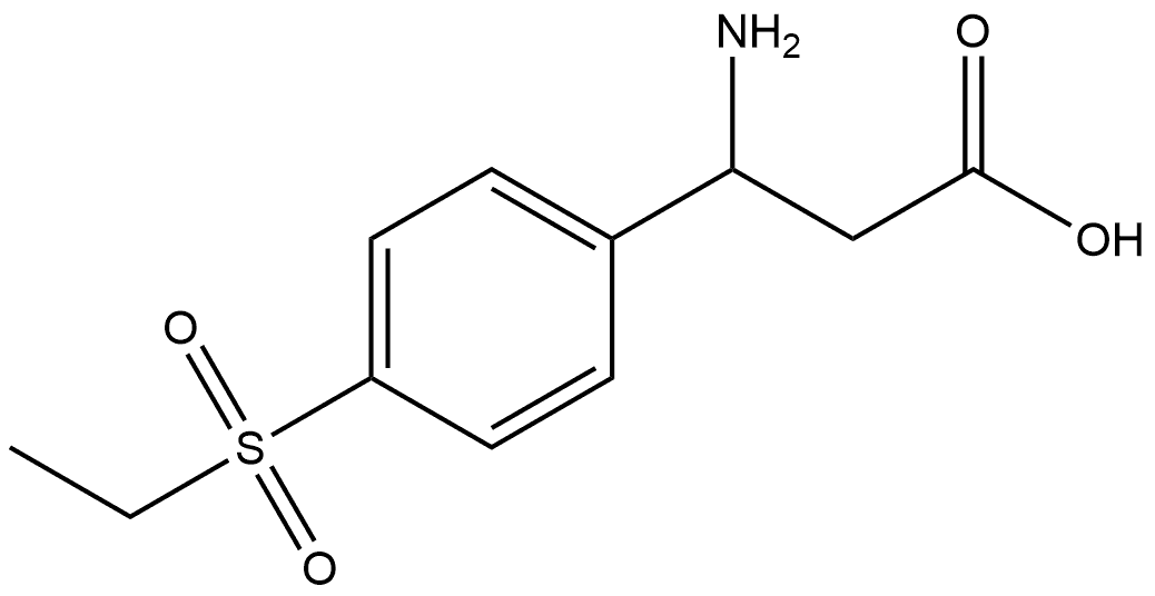 3-amino-3-(4-(ethylsulfonyl)phenyl)propanoic acid,1505345-11-8,结构式