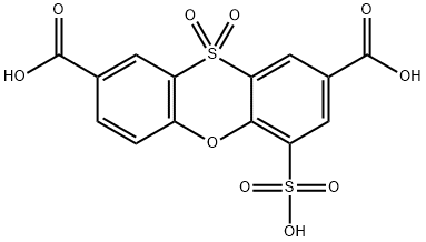 2,8-Phenoxathiindicarboxylic acid, 4-sulfo-, 10,10-dioxide Structure
