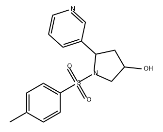 3-Pyrrolidinol, 1-[(4-methylphenyl)sulfonyl]-5-(3-pyridinyl)- Structure