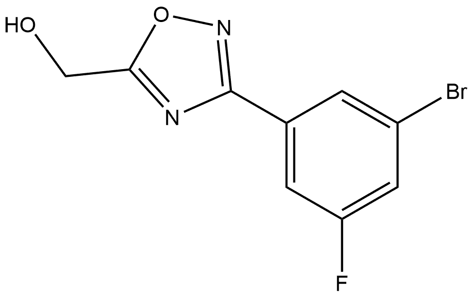 3-(3-溴-5-氟苯基)-1,2,4-噁二唑-5-基]甲醇, 1505747-71-6, 结构式