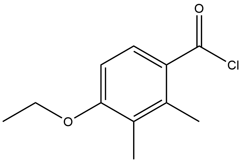 4-Ethoxy-2,3-dimethylbenzoyl chloride 结构式