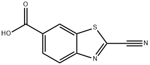 6-Benzothiazolecarboxylic acid, 2-cyano- Structure