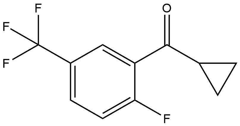 Cyclopropyl[2-fluoro-5-(trifluoromethyl)phenyl]methanone 化学構造式