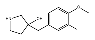 3-(3-Fluoro-4-methoxybenzyl)pyrrolidin-3-ol Structure