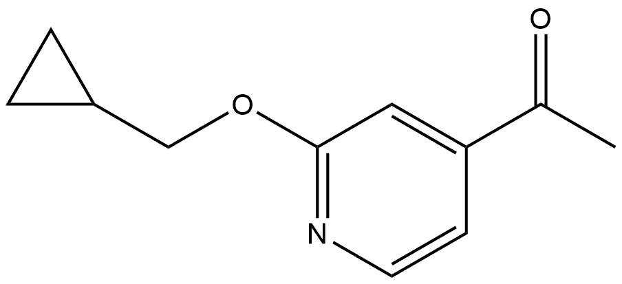 1-[2-(Cyclopropylmethoxy)-4-pyridinyl]ethanone,1506624-87-8,结构式