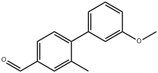 3'-Methoxy-2-methyl-[1,1'-biphenyl]-4-carbaldehyde Struktur