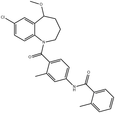 Benzamide, N-[4-[(7-chloro-2,3,4,5-tetrahydro-5-methoxy-1H-1-benzazepin-1-yl)carbonyl]-3-methylphenyl]-2-methyl- Structure