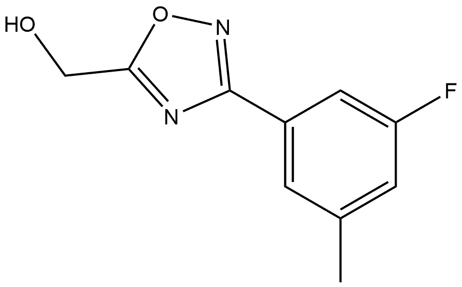 3-(3-氟-5-甲基苯基)-1,2,4-噁二唑-5-基]甲醇 结构式