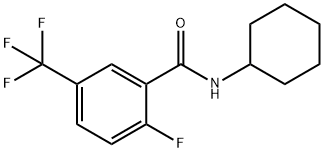 N-cyclohexyl-2-fluoro-5-(trifluoromethyl)benzamide Struktur